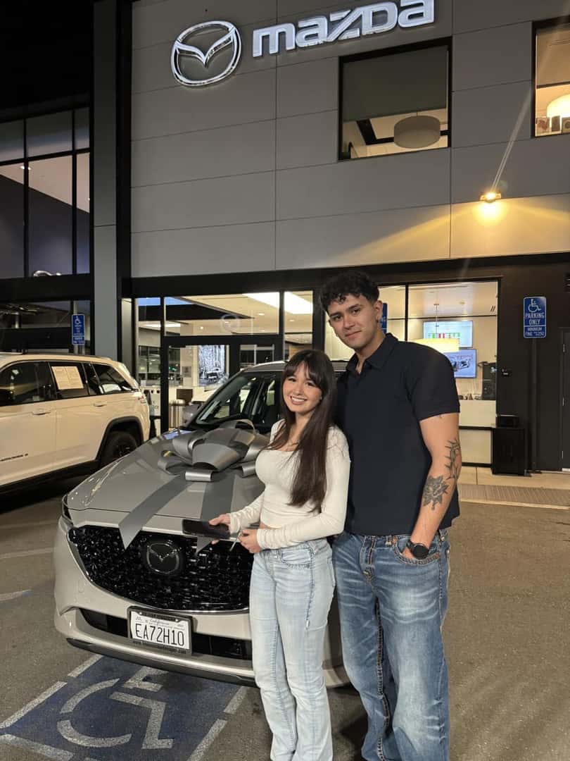 customer with white car