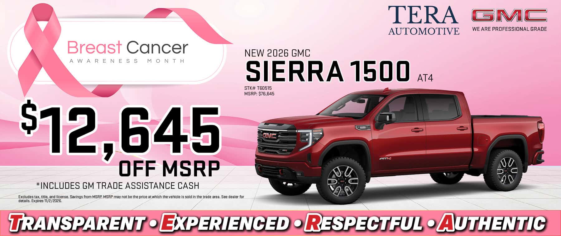 2026 GMC Sierra 1500 Offer