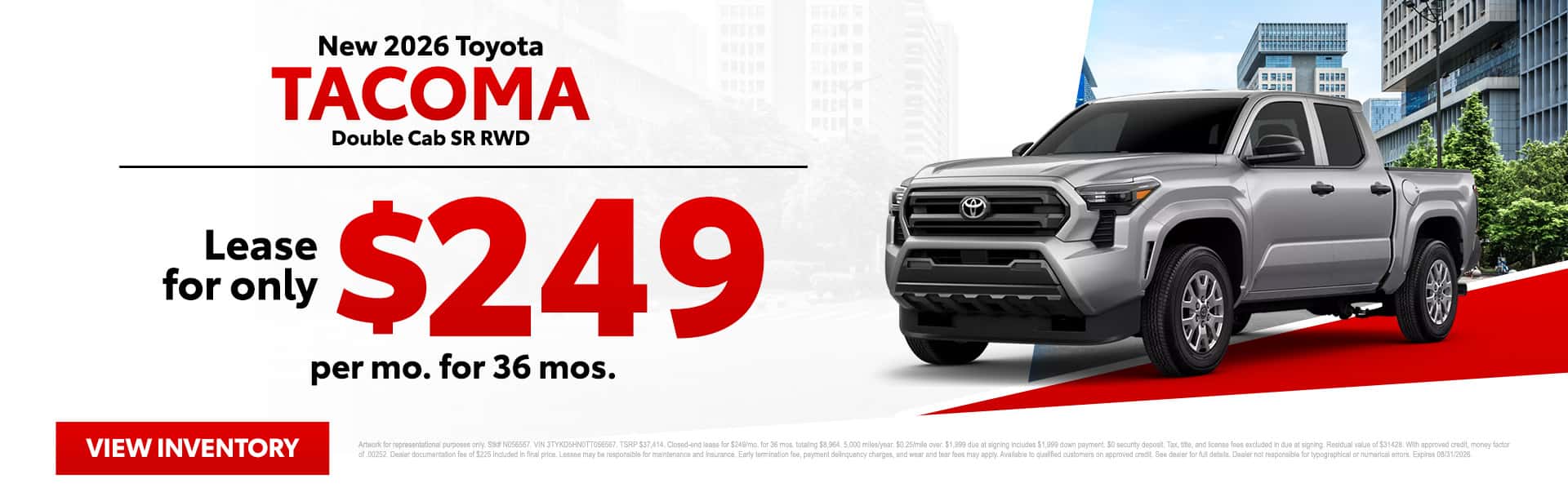 Lease a New Tacoma today!