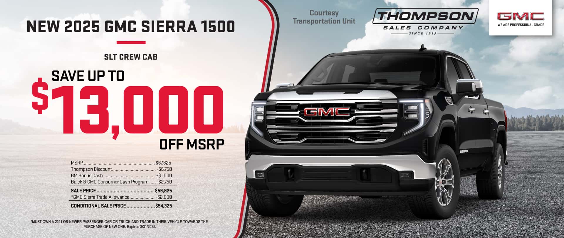 Save up to $13000 on a new GMC Sierra 1500