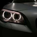 Car headlights on a modern vehicle