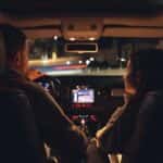Couple Driving at Night