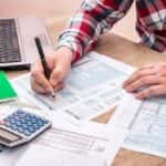 Filling Out Tax Forms on Paper