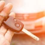 Looking at new car keys