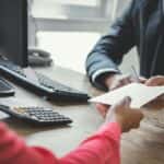 Man Getting a Vehicle Loan