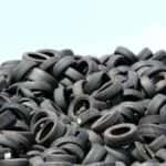 Pile of Tires Waiting for Recycling