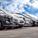 Vehicles for Sale on a Car Lot