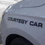 White Courtesy Car
