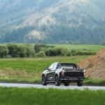 Used truck driving in the rural Ozarks