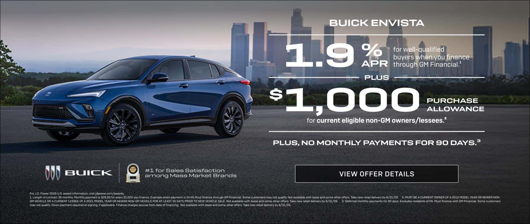 Get 1.9% APR on a new 2026 Buick Envista