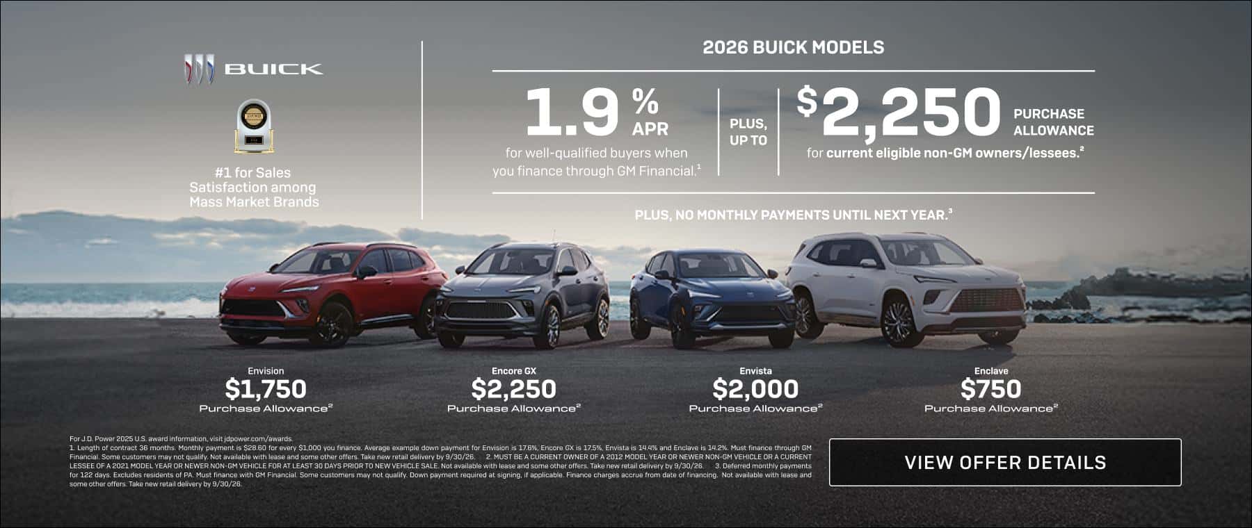 Get 1.9% APR on a new 2026 Buick