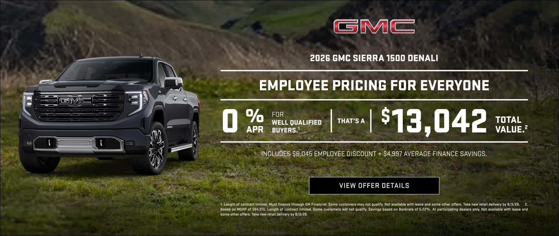 July 2026 GMC offers