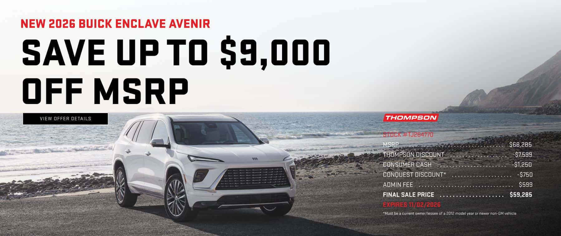 Save up to $9,000 off MSRP
