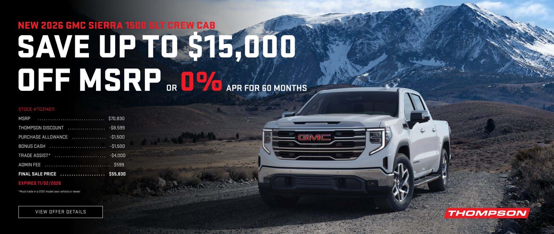 Save up to $15000 off MSRP