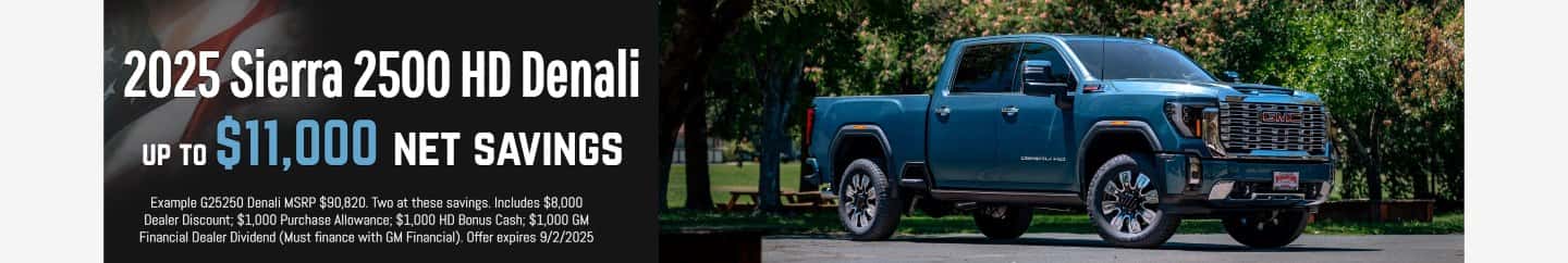 labor day 2025 gmc sierra hd $11,000 savings