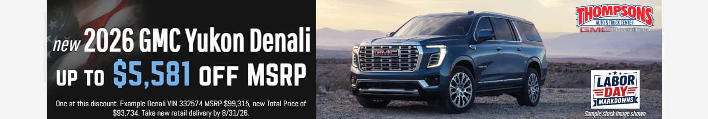 new 2026 gmc yukon $5,581 off msrp for sale in placerville