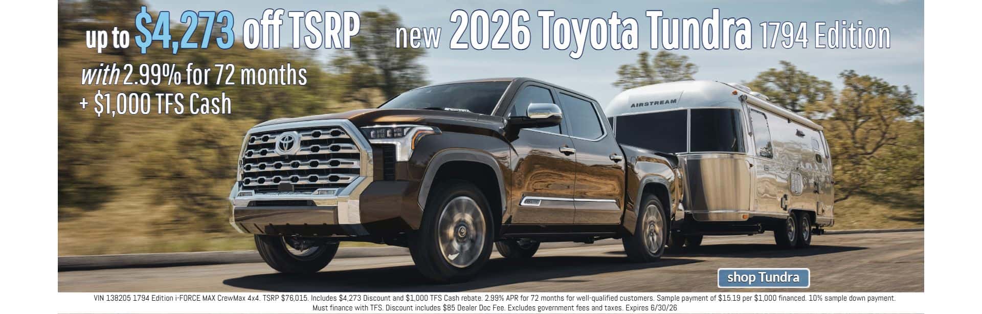 2026 Toyota Tundra 1794 Edition for sale in Placerville, CA