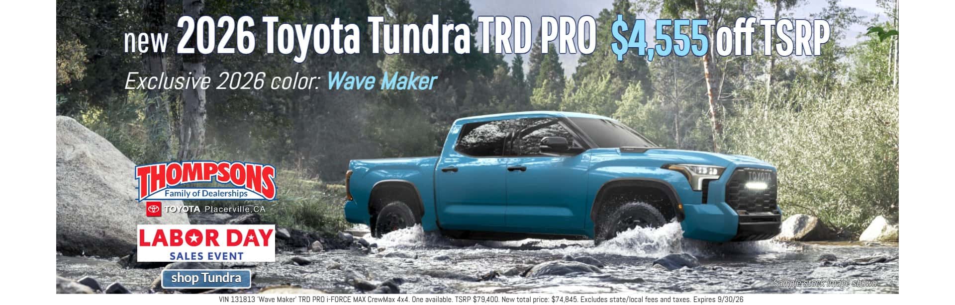 2026 toyota tundra trd pro for sale in placerville