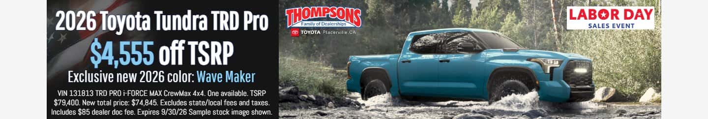 2026 toyota tundra trd pro for sale in placerville