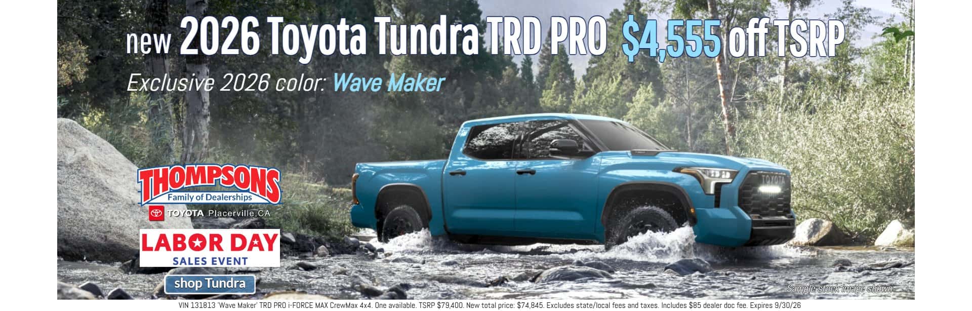 2026 toyota tundra trd pro for sale in placerville