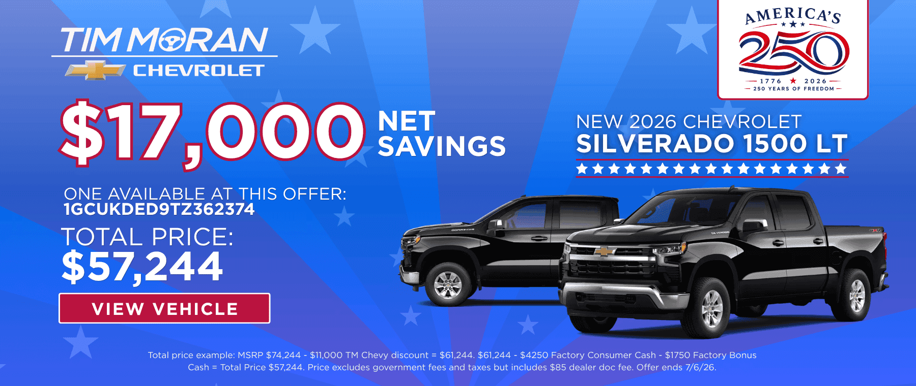 get 17k in net savings on 2026 Silverado 1500 LT