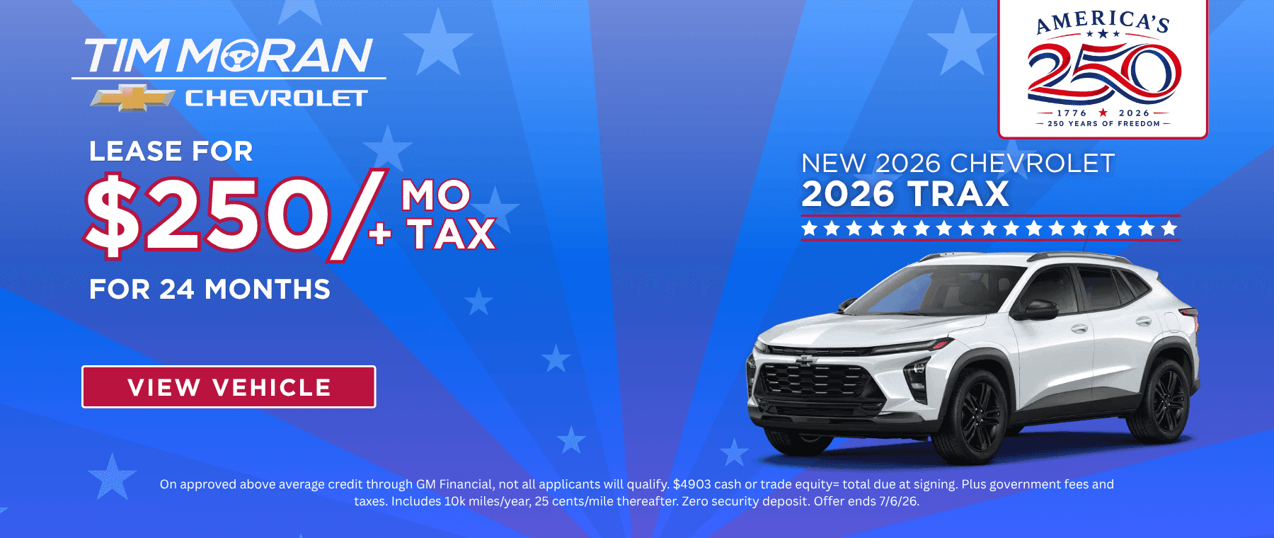 Lease 2026 Trax for $250/mo
