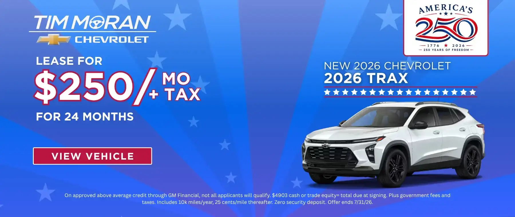 Lease 2026 Trax for $250/mo