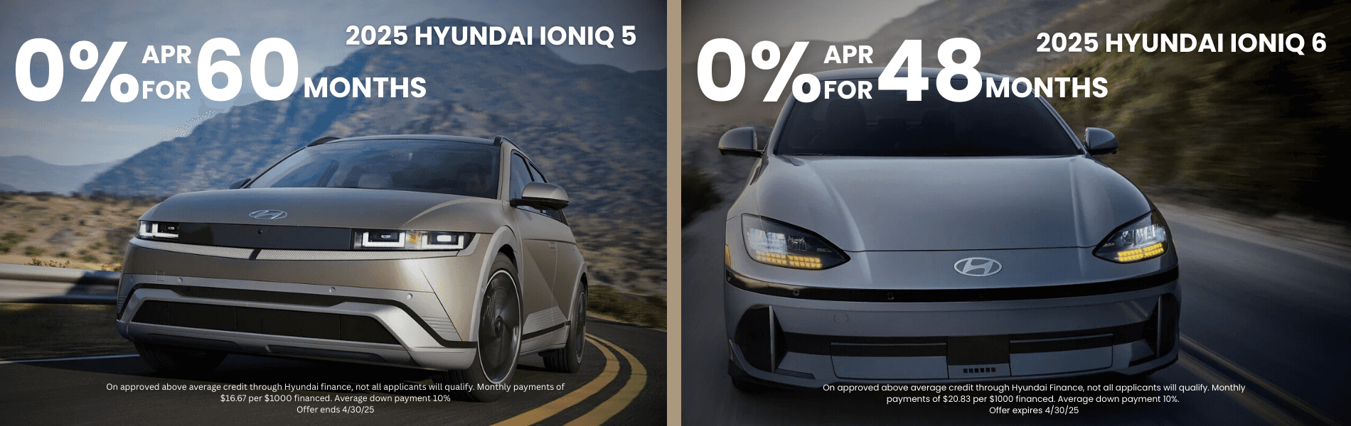 Ioniq 5 and Ioniq 6 APR Offers