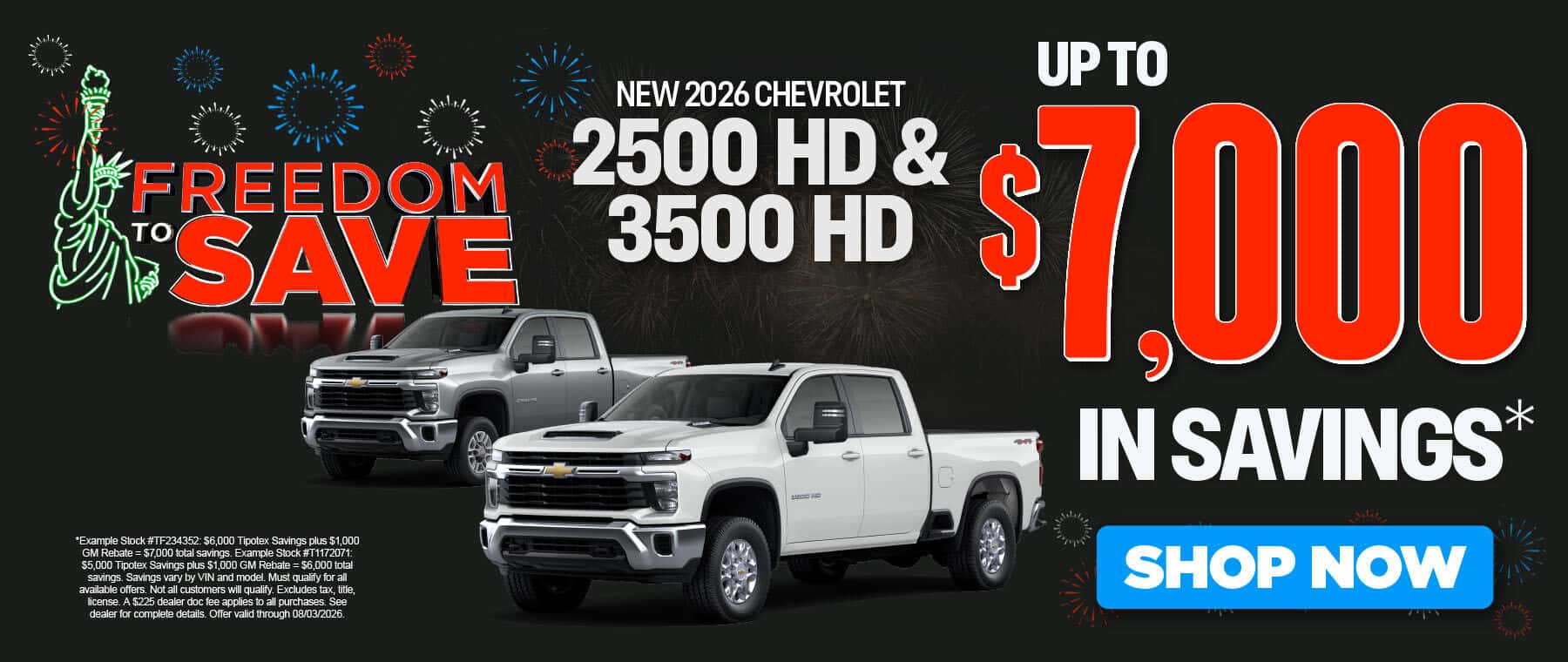 New 2026 Chevrolet Silverado 2500 HD & 3500 HD Up to $7,000 in Savings*