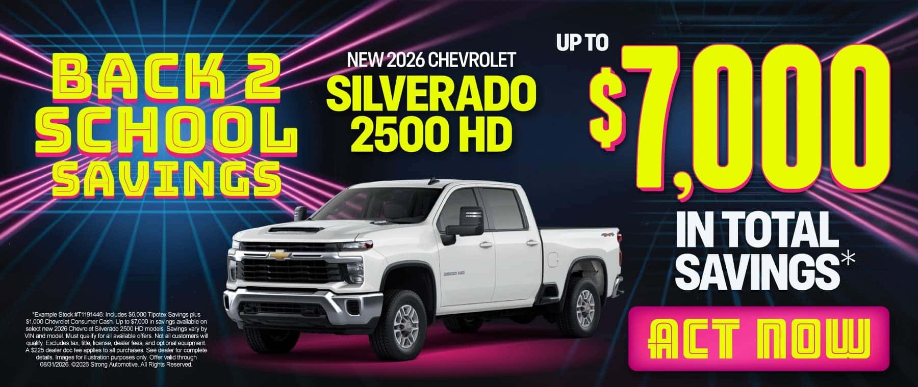 New 2026 Chevrolet Silverado 2500 HD Up to $7,000 in Total Savings*