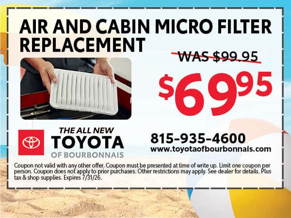 Air & Cabin Microfilter Replacement | Toyota of Bourbonnais