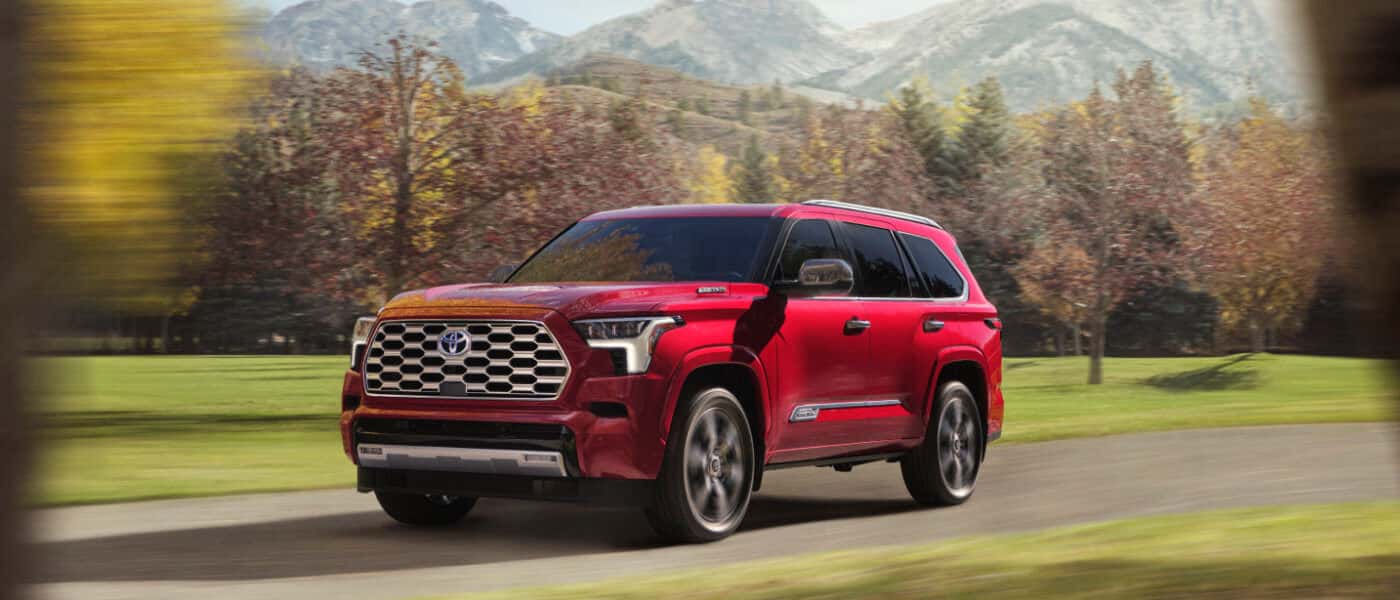2024 Toyota Sequoia Exterior Driving Through Park
