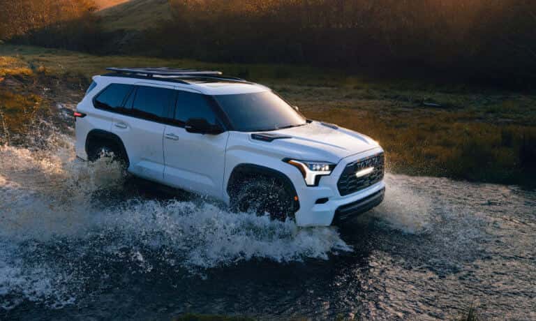 2024 Toyota Sequoia Exterior Driving Through A Puddle