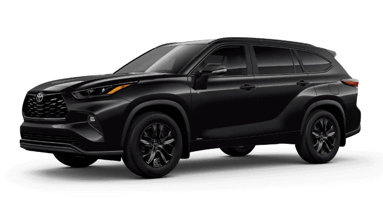 2025 Toyota Highlander Hybrid XLE Nightshade Exterior - Midnight Black Metallic