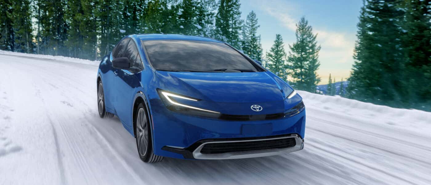 2025 Toyota Prius Exterior Snowy Turn