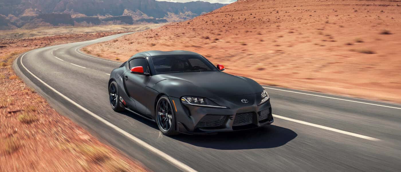 2026 Toyota GR Supra Exterior Driving On Desert Curve