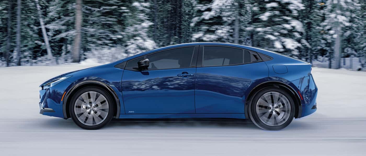 2026 Toyota Prius Exterior Snowy Road Side View