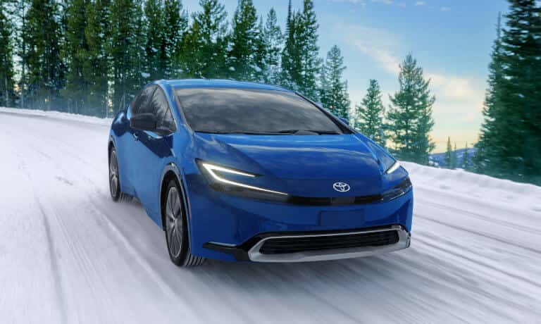 2026 Toyota Prius Exterior Snowy Turn