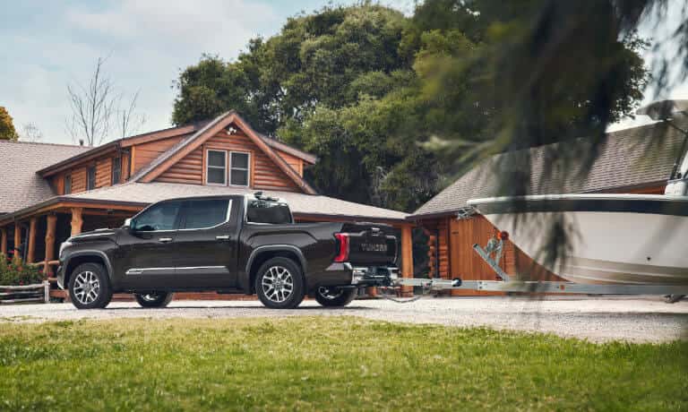 2026 Toyota Tundra Exterior Towing Boat Outside Home