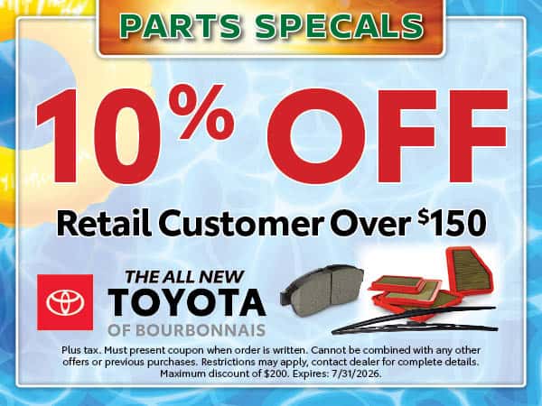 10% Off Retail Over $150 | Toyota of Bourbonnais