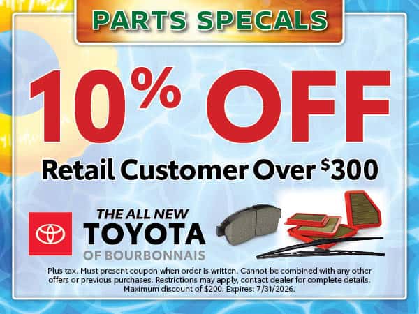 10% Off Retail Over $300 | Toyota of Bourbonnais