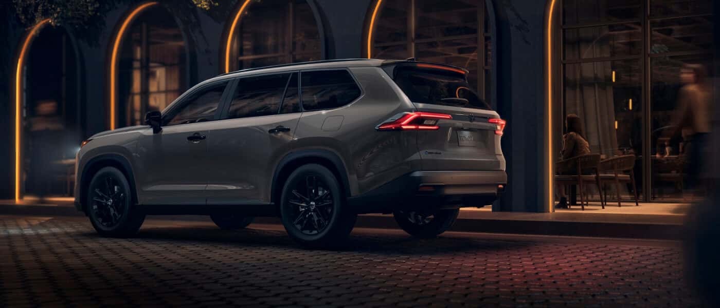 2026 Toyota Grand Highlander Exterior Parked By Cafe Rearview