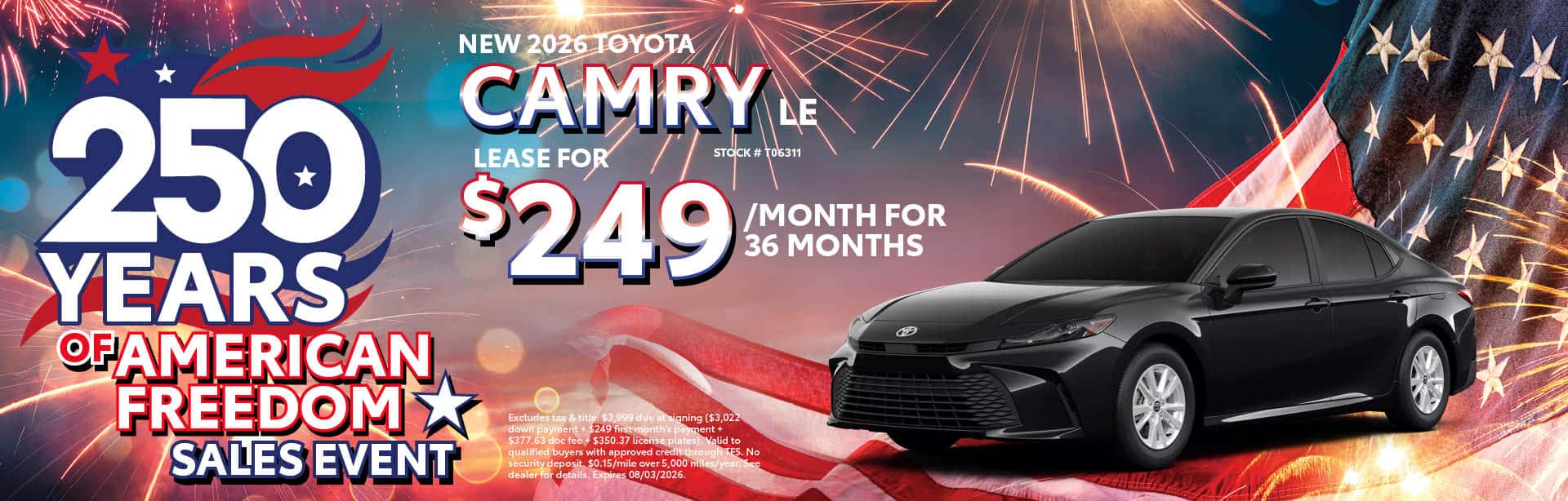 2026 Toyota Camry Lease Offer | Toyota of Bourbonnais