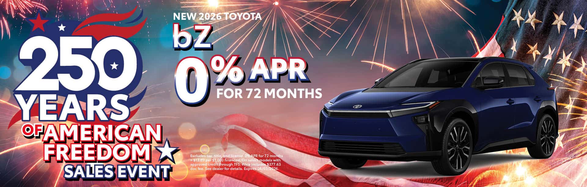 2026 Toyota bZ Finance Offer | Toyota of Bourbonnais
