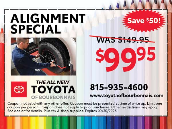 Alignment Special | Toyota of Bourbonnais