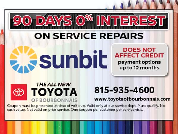 90 Days 0% Interest | Toyota of Bourbonnais