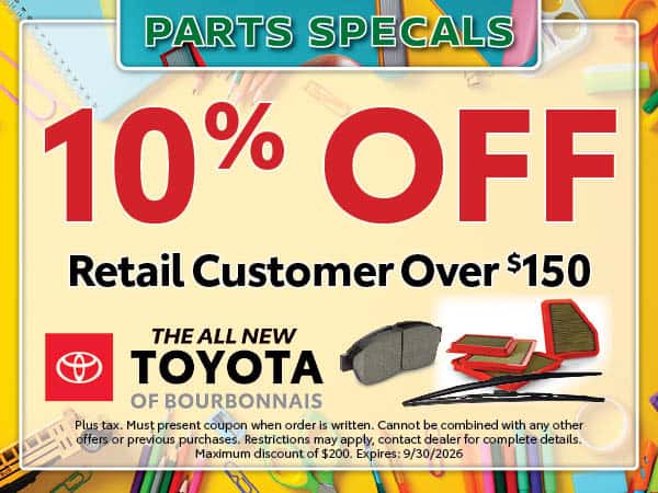 10% Off Retail Over $150 | Toyota of Bourbonnais