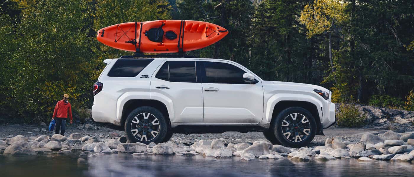 2026 Toyota 4Runner Exterior On Rocky Shore With Kayak