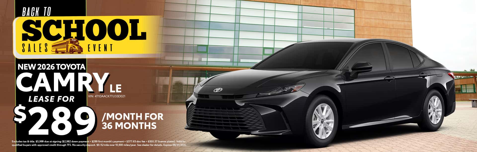 2026 Toyota Camry Lease Offer | Toyota of Bourbonnais