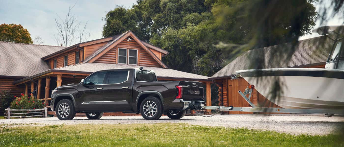 2026 Toyota Tundra Exterior Towing Boat Outside Home